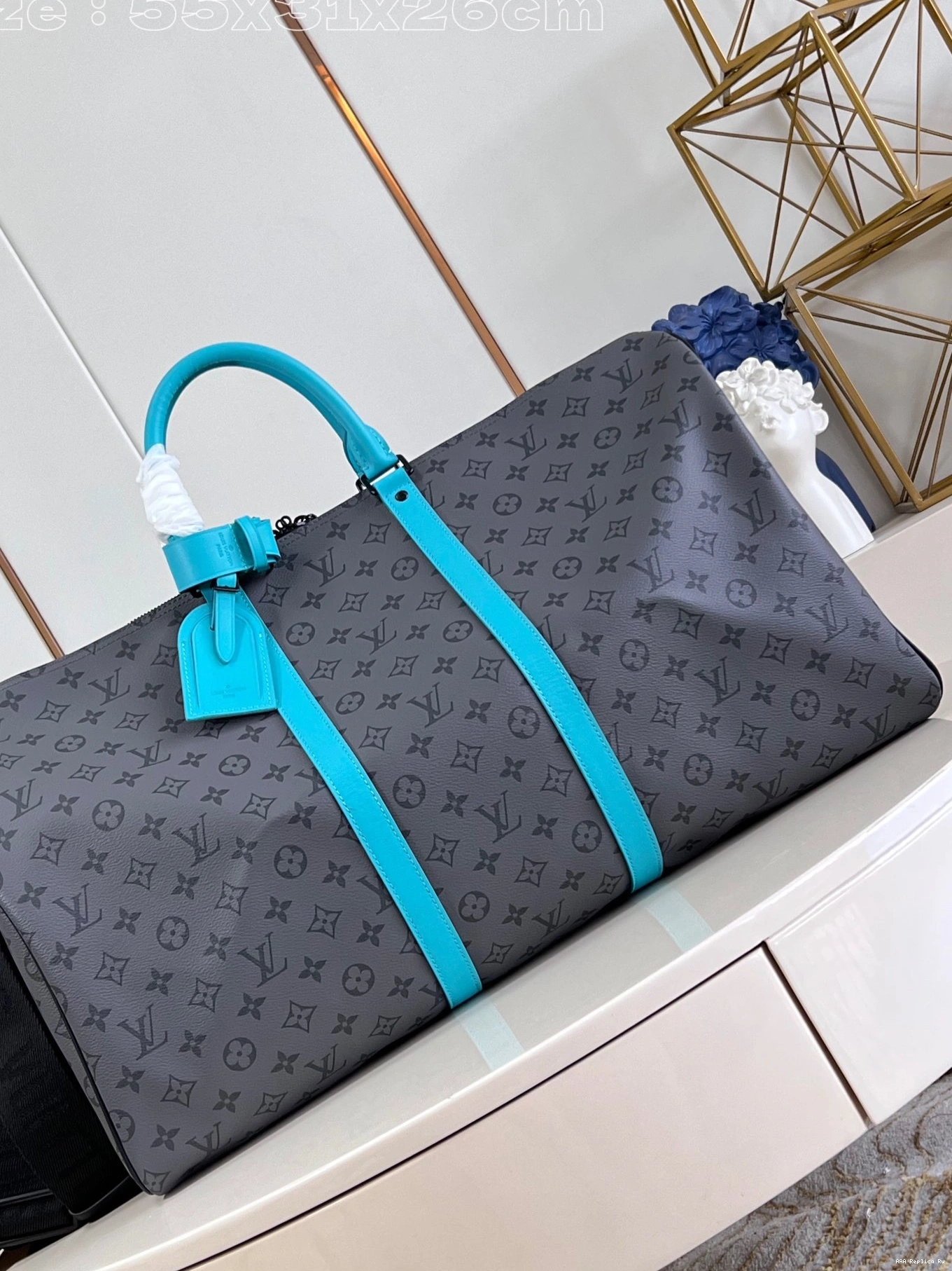 AAA Replica Ru VUITTON BANDOULIERE KEEPALL 55 LOUIS 0810
